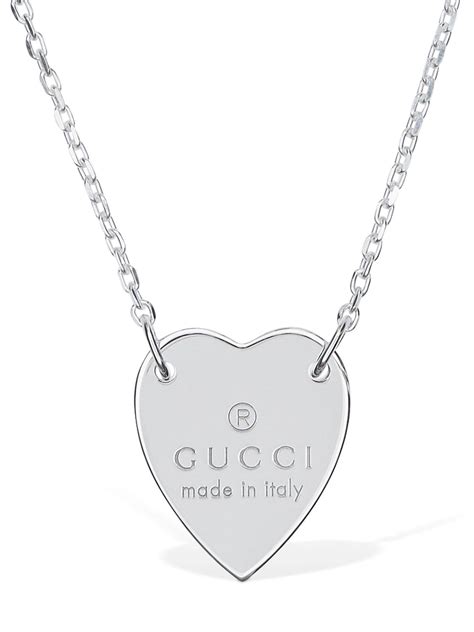 gucci collana argento|GUCCI Collana in argento 925 con ciondolo,Made In Italy .